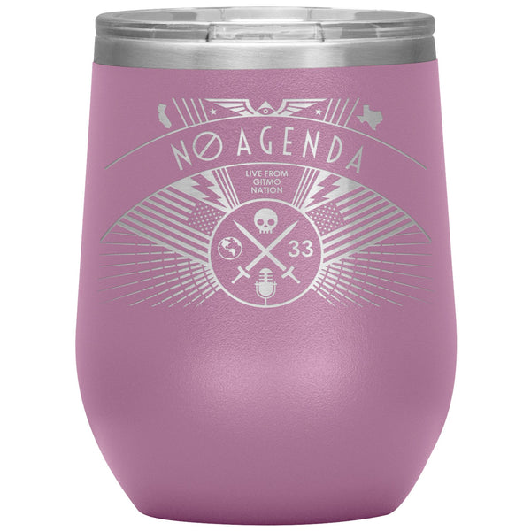 NO AGENDA RALLY - 12 oz wine tumbler