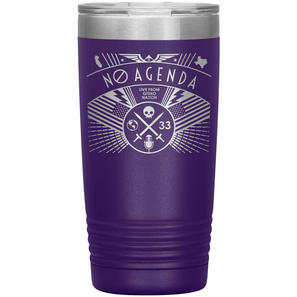 NO AGENDA RALLY - 20 oz tumbler