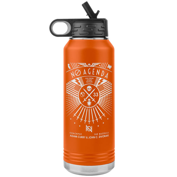 NO AGENDA RALLY - 32 oz straw tumbler