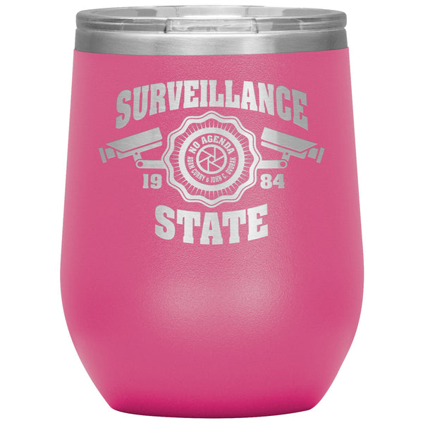 SURVEILLANCE STATE - 12 oz wine tumbler