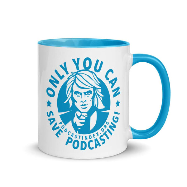 SAVE PODCASTING! - accent mug
