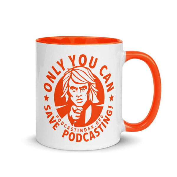 SAVE PODCASTING! - accent mug