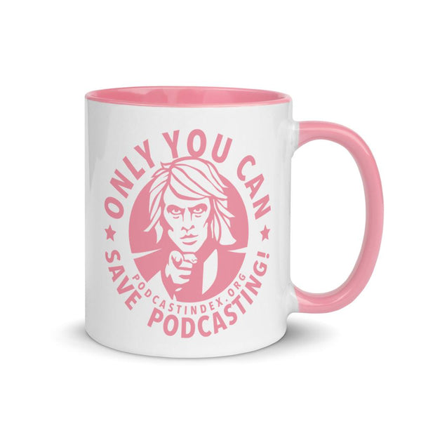 SAVE PODCASTING! - accent mug