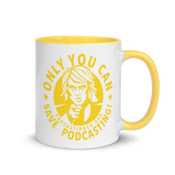 SAVE PODCASTING! - accent mug