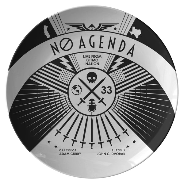 NO AGENDA RALLY - LIGHT - plate