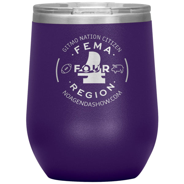 FEMA REGION FOUR - 12 oz wine tumbler