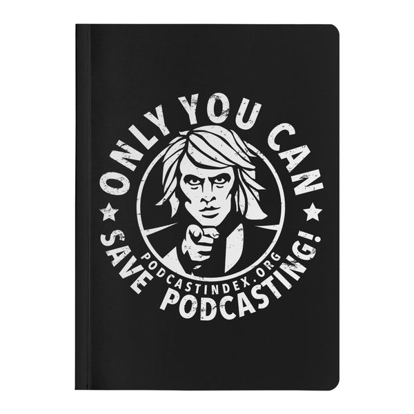 SAVE PODCASTING! - blkw - softcover notebook