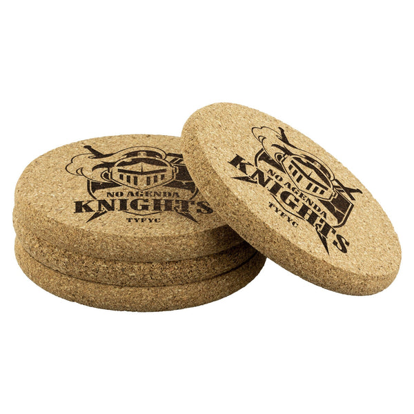 NO AGENDA KNIGHTS - cork coasters