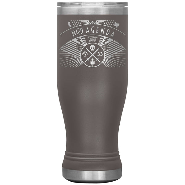 NO AGENDA RALLY - 20 oz boho tumbler