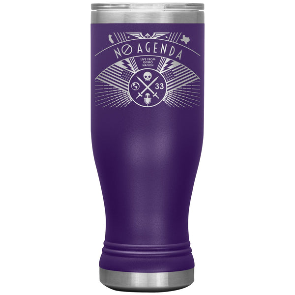 NO AGENDA RALLY - 20 oz boho tumbler