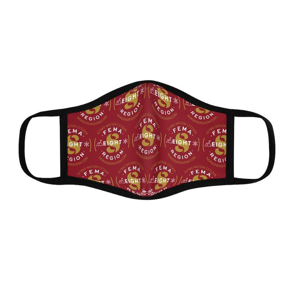 FEMA REGION EIGHT - RED - fitted face mask