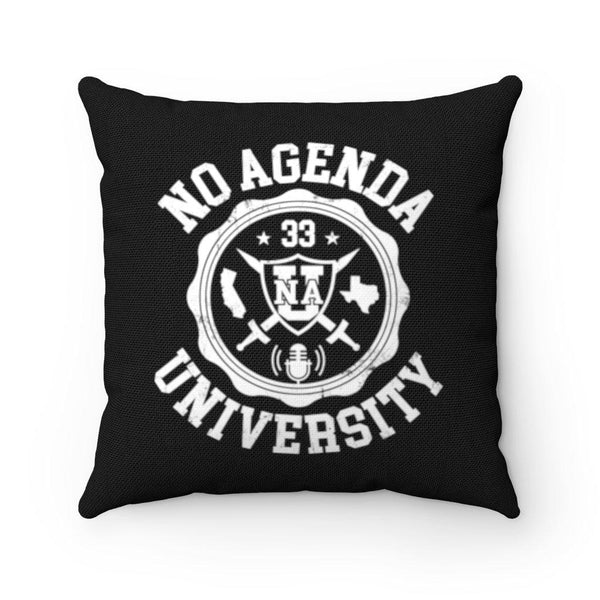 NO AGENDA UNIVERSITY - throw pillow case