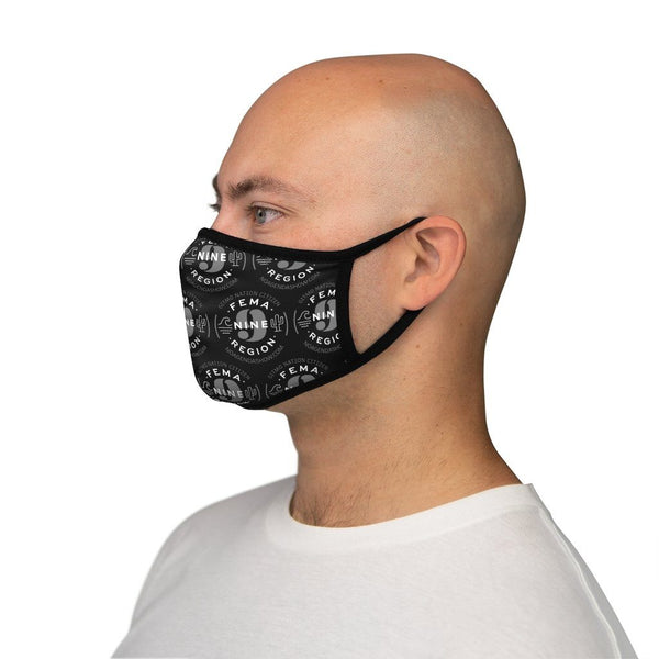 FEMA REGION NINE - BLACK - fitted face mask
