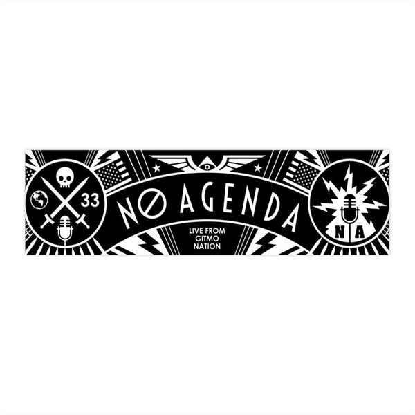 NO AGENDA RALLY - DARK - bumper sticker