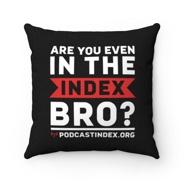 INDEX BRO? - BLK - throw pillow case