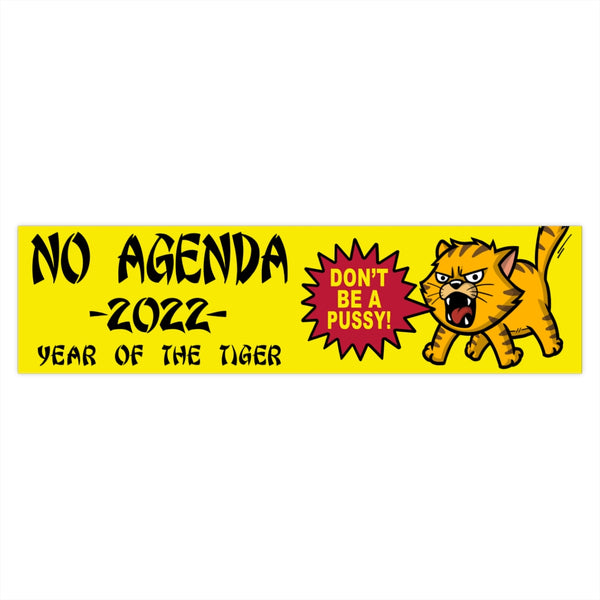 2022 YEAR OF THE TIGER - YLW - bumper sticker