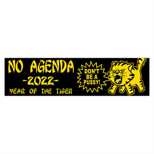 2022 YEAR OF THE TIGER - BLK - bumper sticker