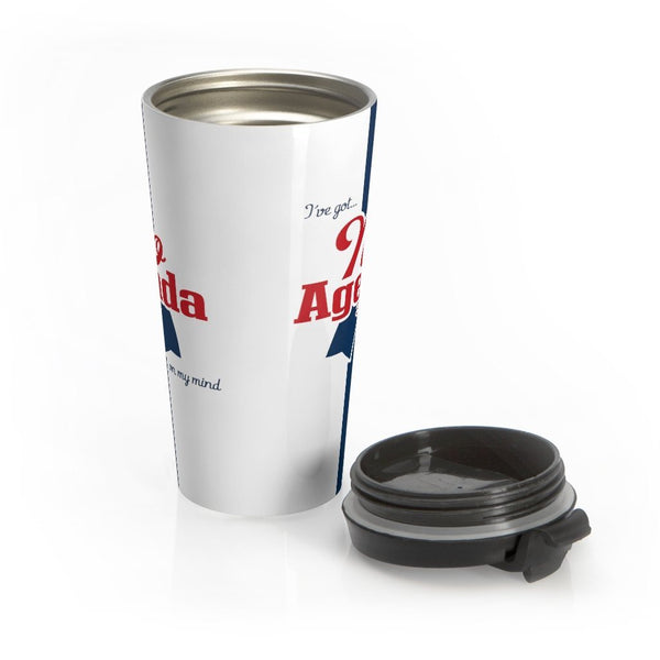 NO AGENDA RIBBON - red - 15 oz travel mug