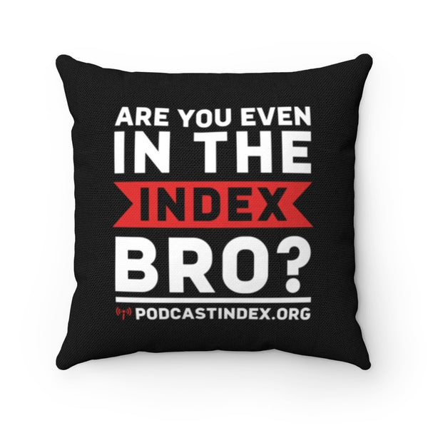 INDEX BRO? - BLK - throw pillow case