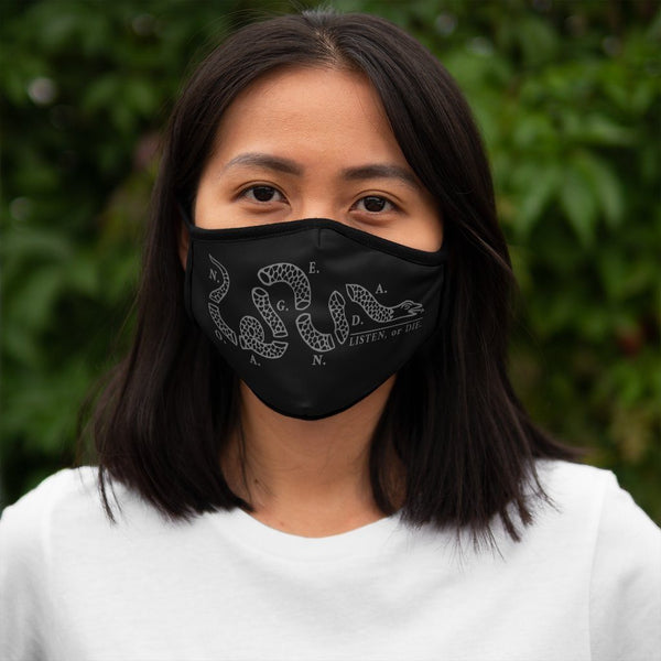 LISTEN OR DIE - GREY - fitted face mask