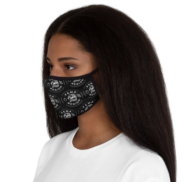 FEMA REGION TWO - BLACK - fitted face mask