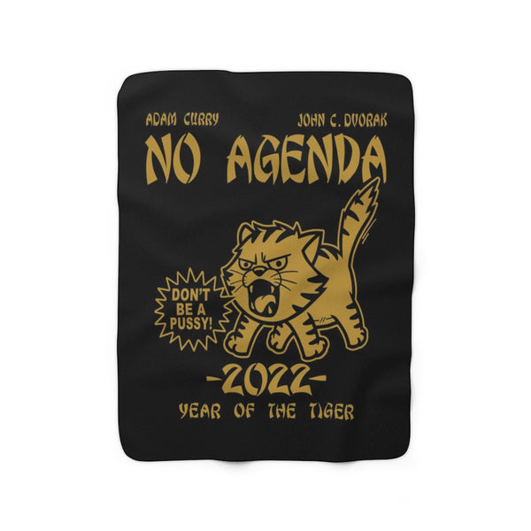 2022 YEAR OF THE TIGER - BLK - sherpa blanket