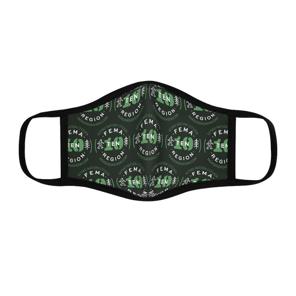 FEMA REGION TEN - GREEN - fitted face mask