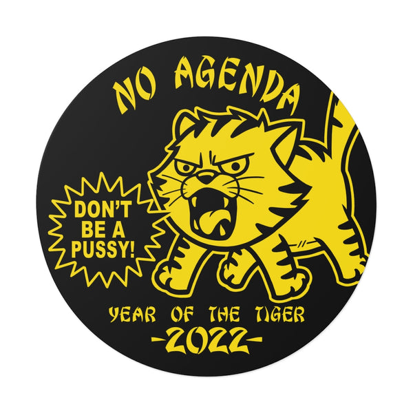 2022 YEAR OF THE TIGER - BLK - round vinyl sticker