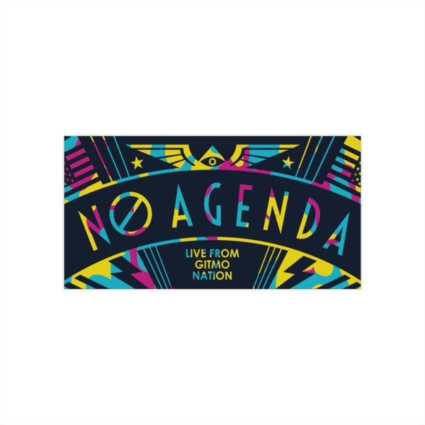 NO AGENDA RALLY - camo cmyn - bumper sticker