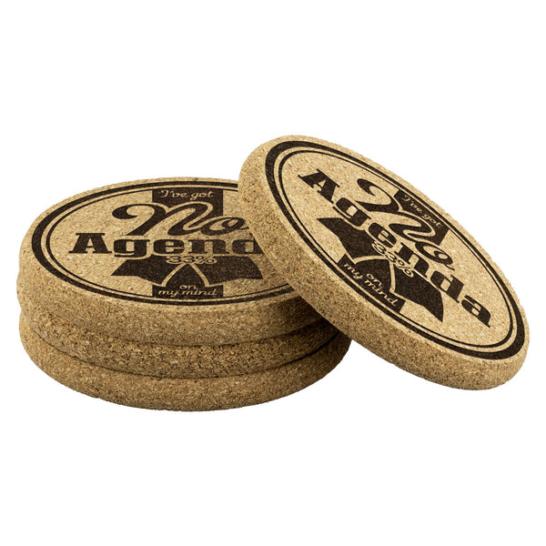 NO AGENDA RIBBON - cork coasters