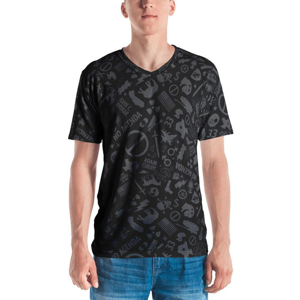 NO AGENDA CAMO - mens v neck