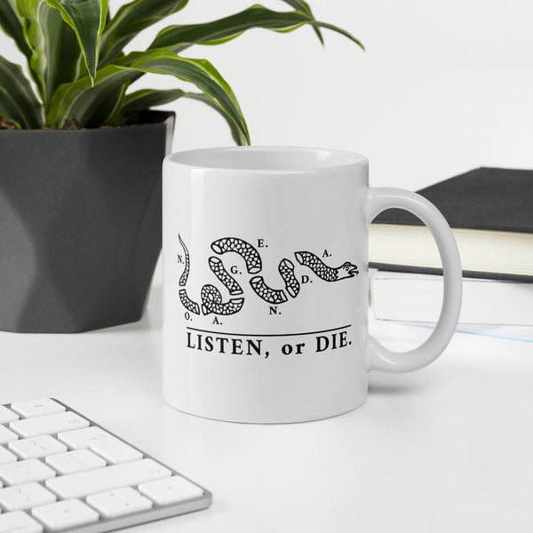 LISTEN OR DIE - mug