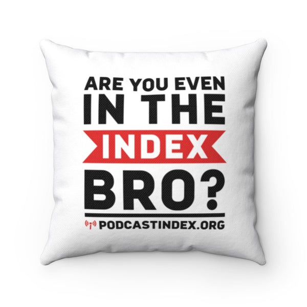 INDEX BRO? - WHT - throw pillow case