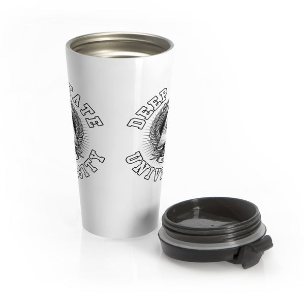 DEEP STATE UNIVERSITY - white - 15 oz travel mug