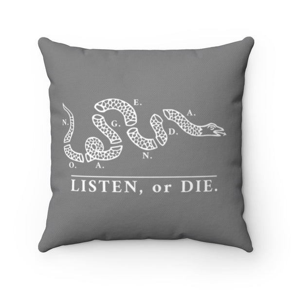 LISTEN OR DIE - GBW - throw pillow case