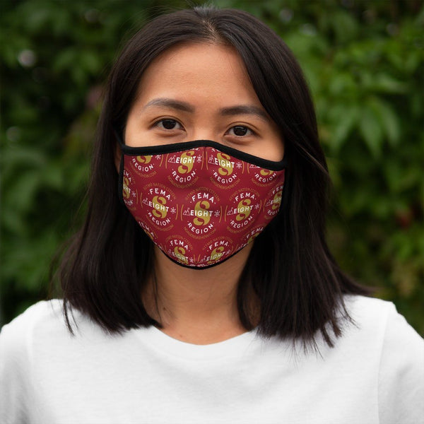 FEMA REGION EIGHT - RED - fitted face mask