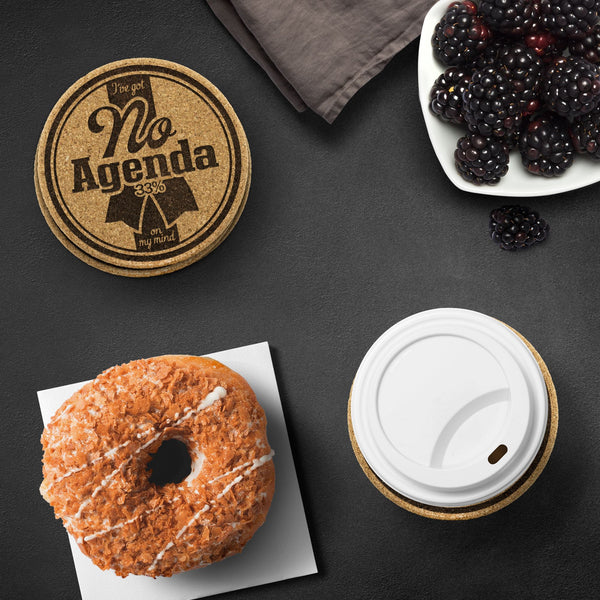 NO AGENDA RIBBON - cork coasters