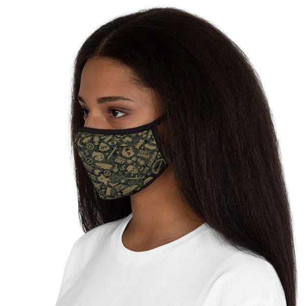 NO AGENDA CAMO - ARMY - fitted face mask