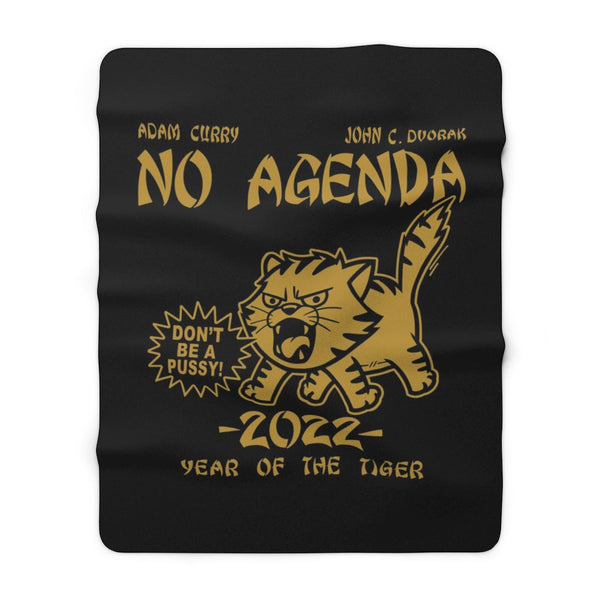 2022 YEAR OF THE TIGER - BLK - sherpa blanket