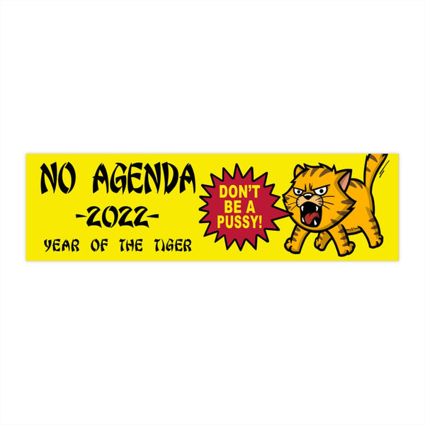 2022 YEAR OF THE TIGER - YLW - bumper sticker