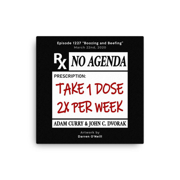 NO AGENDA 1227 - customizable canvas cover art