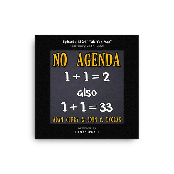 NO AGENDA 1324 - customizable canvas cover art