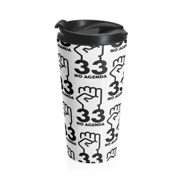 NO AGENDA 33 - W - 15 oz travel mug
