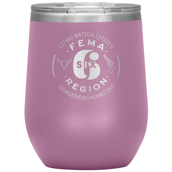 FEMA REGION SIX - 12 oz wine tumbler