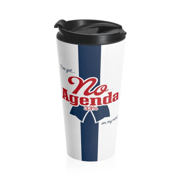 NO AGENDA RIBBON - red - 15 oz travel mug