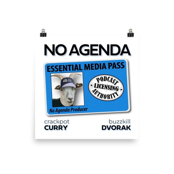 NO AGENDA 1307 - cover art poster print