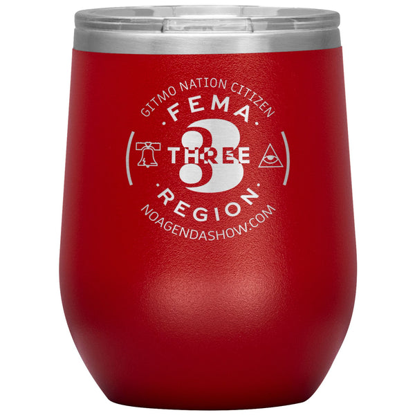 FEMA REGION THREE - 12 oz wine tumbler