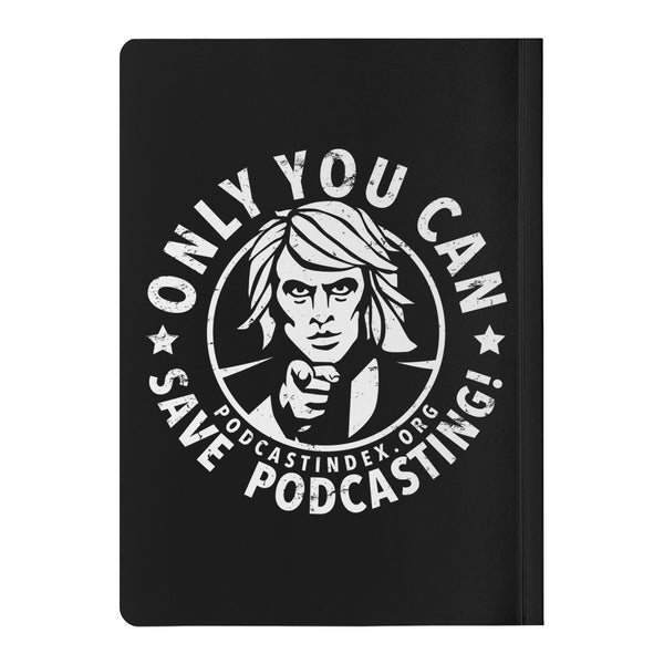 SAVE PODCASTING! - blkw - softcover notebook