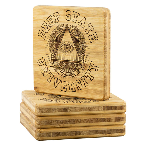 DEEP STATE UNIVERSITY - bamboo coasters