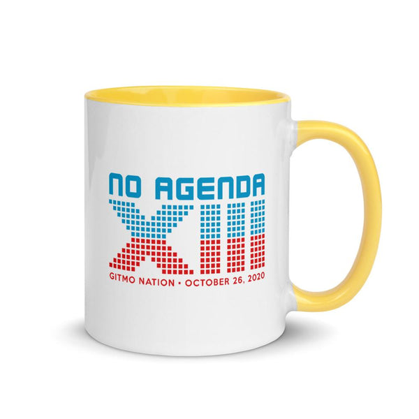 NO AGENDA 13 YEARS - accent mug